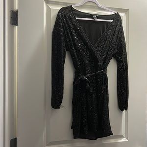 Black sequin dress